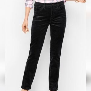 Talbots black corduroy pants High Waist  straight Leg Size 31. appx 9/10